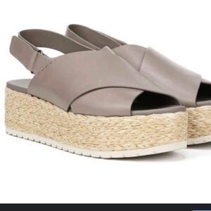 VINCE JESSON SMOKE GREY ESPADRILLE WEDGE